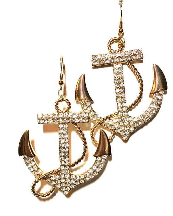 Golden Anchor Earrings